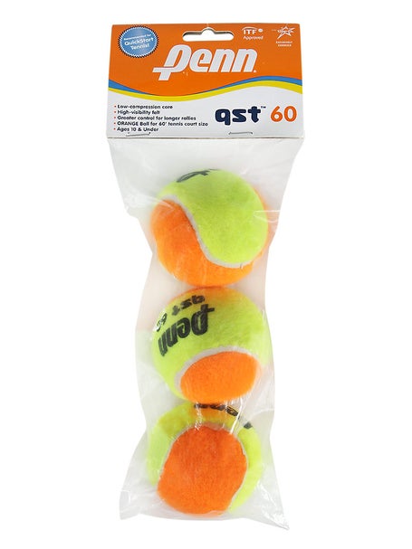 Penn Quick Start Tennis 60 Orange Felt Ball 3 Pack