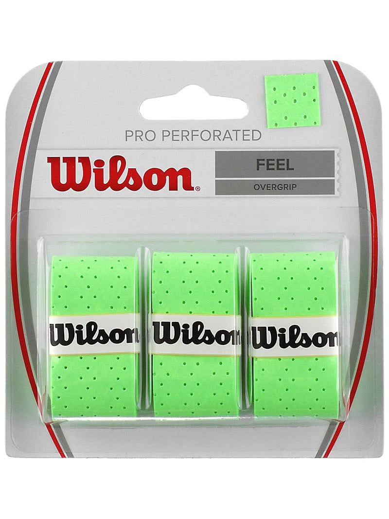 WHITE WILSON PRO OVERGRIP PERFORATED RRP £10 PACK OF 3 GRIPS FEEL 