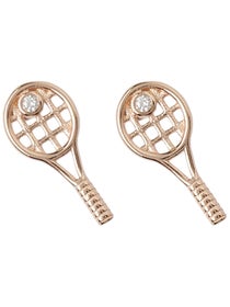 Racquet Inc Tennis Racquet Earrings - Rose Gold