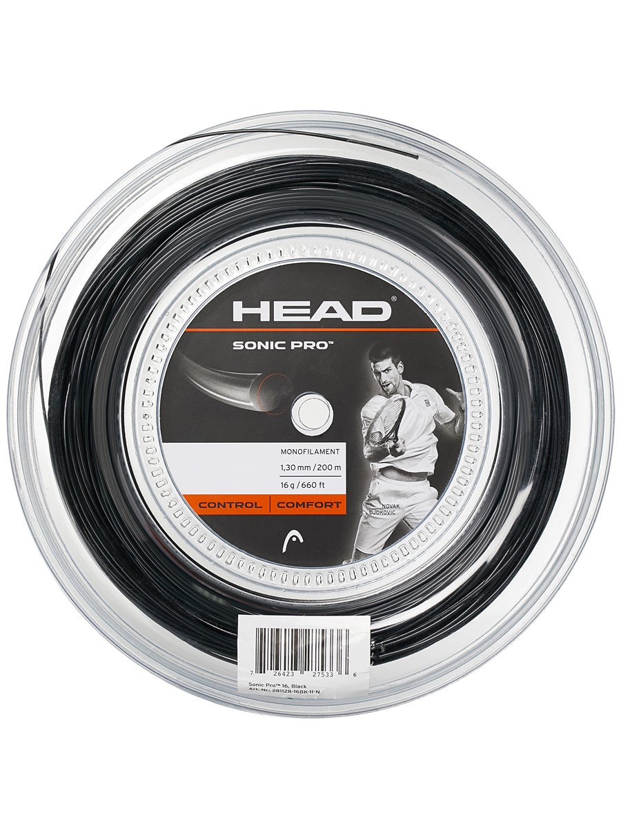 Reg $180 HEAD SONIC PRO 17 Black tennis racquet racket string REEL 660' 200M 
