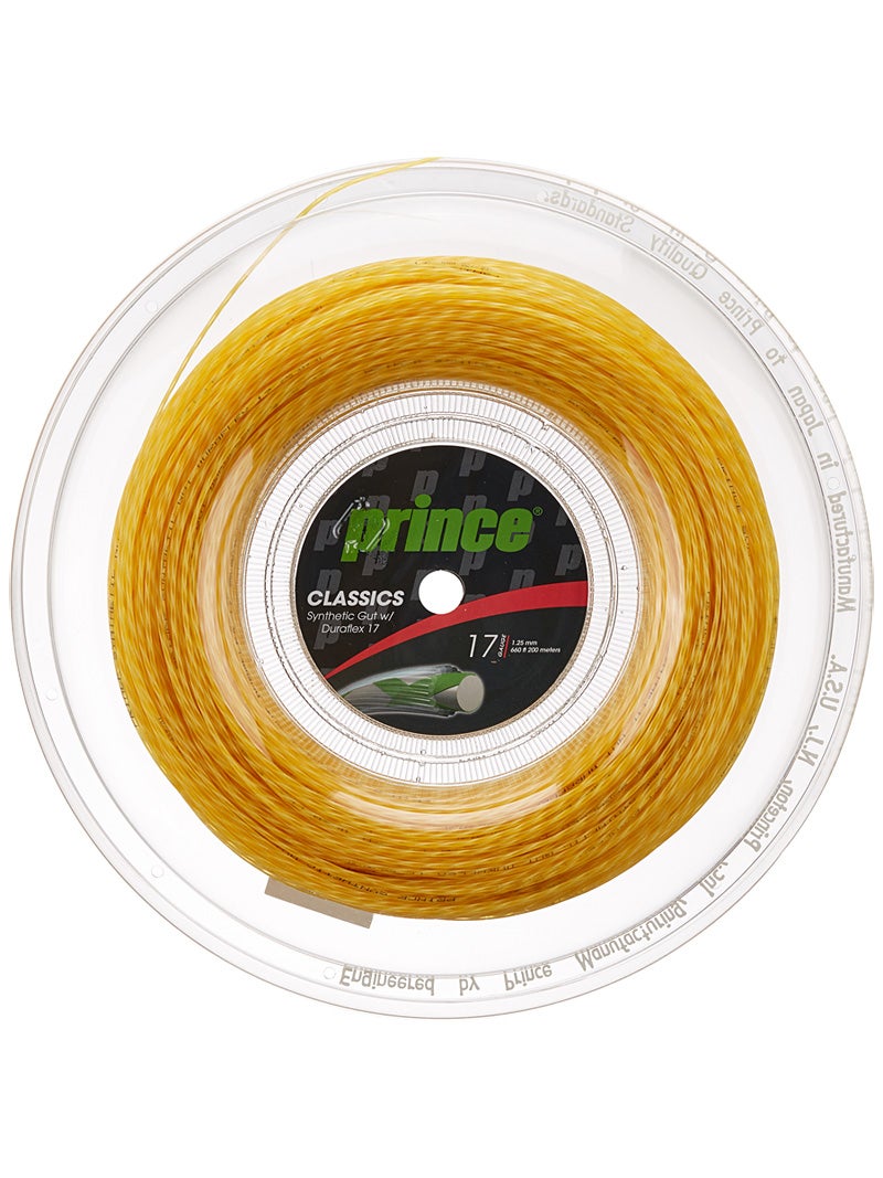 Babolat Synthetic Gut 17G 1.25mm 660ft 200m Tennis String Reel Natural Color 