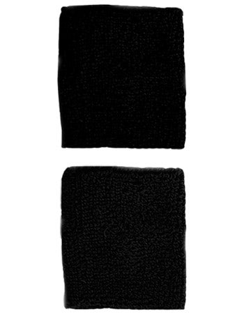 Tourna Single Black Wristbands (pair)