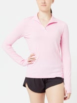 tasc Women's Summer Recess 1/4 Zip Top Pink XL