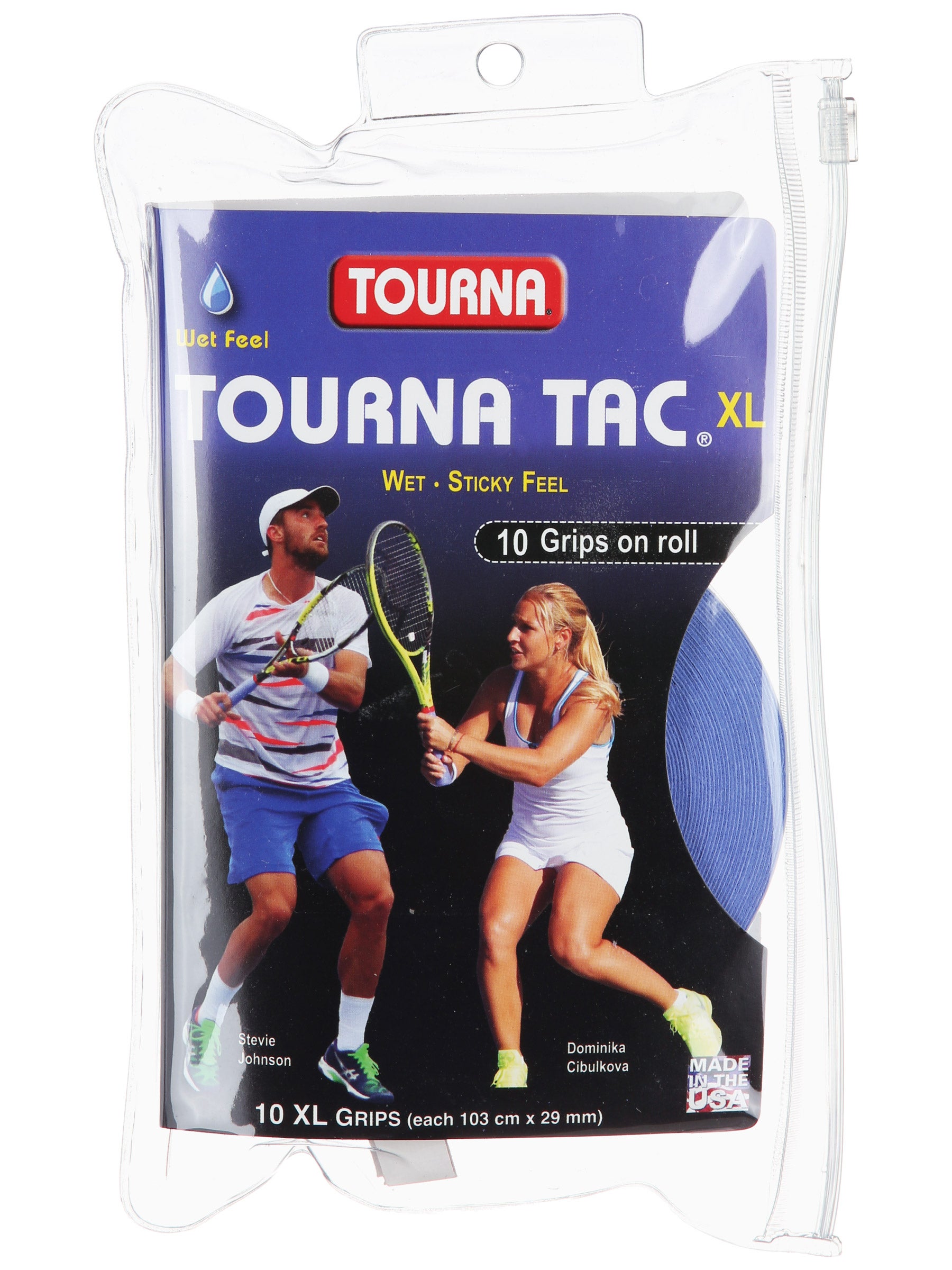 Tourna Tac XL Blue 3 Pack Overgrip Overgrips Tennis 