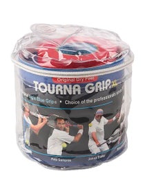 Tourna Tac XL Overgrip 30-Pack – Black, With Travel Pouch – Tennis Racket Grips