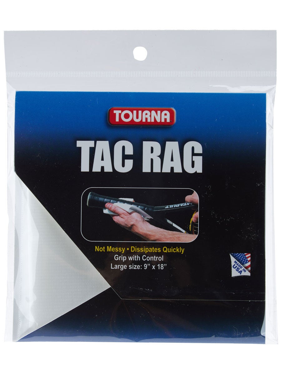 Unique Tourna Tac Rag Tacky Cloth Grip Enhancer for all Sports X-Large White