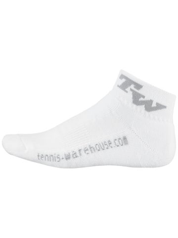 Image of a white quarter tennis sock