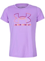 Under Armour Girl's Spring Logo Top Purple L