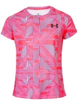 Under Armour Girl's Summer Print Top Pink M