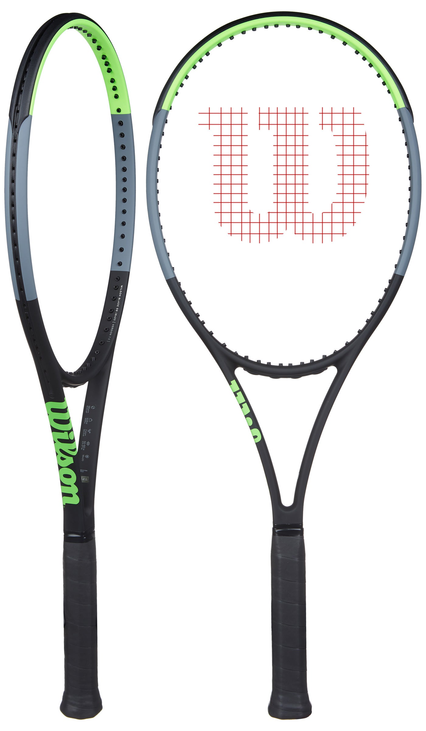 Wilson Blade 98 18X20 V7.0 Tennis Racquet Black/Green for sale online 