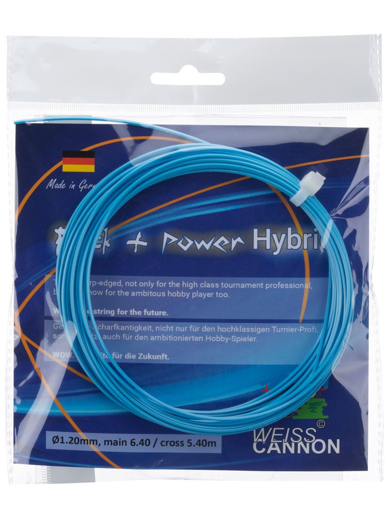 Free Express Shipping Weiss CANNON Ultra Cable/Wilson Hybrid 16 Tennis String 