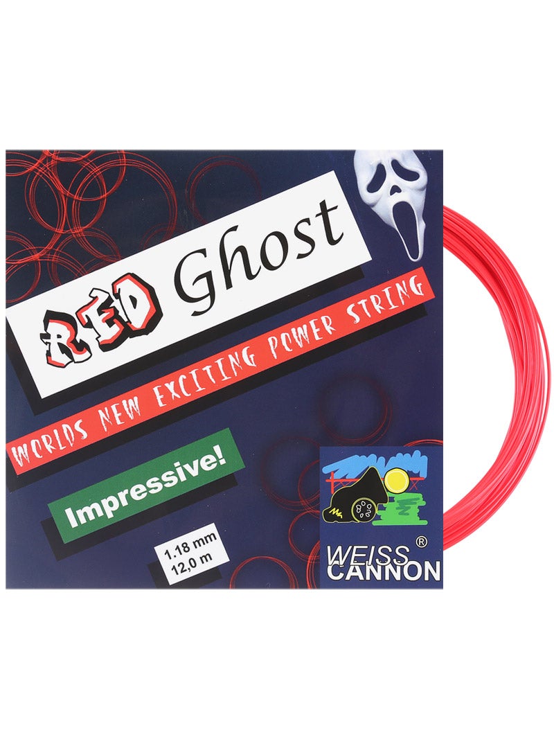 1.18mm/17l-neon-rot 200m Weiss Cannon Red Ghost Tennisschläger String 