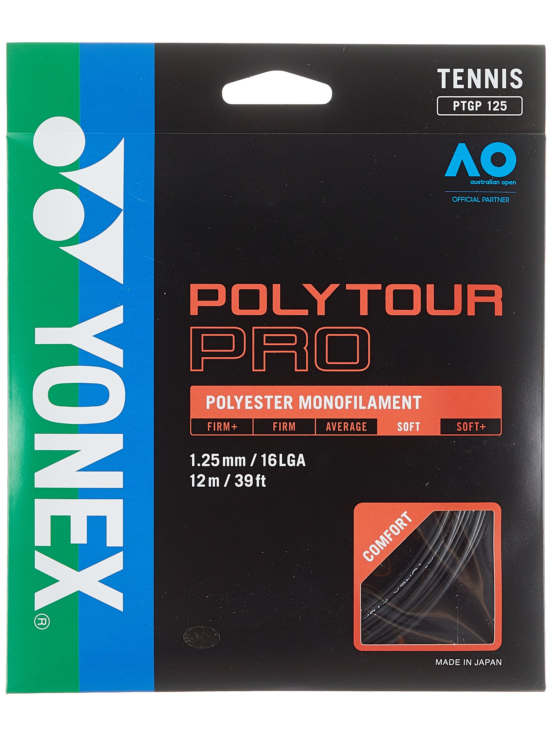0,73 €/m Yonex POLY TOUR PRO 125 BLACK 12 M Corde Tennis 