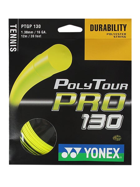Yonex Poly Tour Pro 125 16L Tennis StringFlash Yellow 