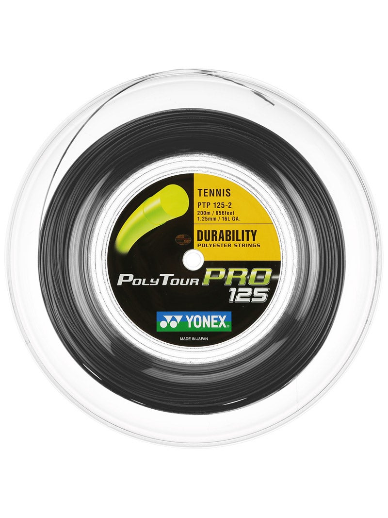 Yonex Poly Tour Pro 1.25 Yellow string cut from reel 12 M for one Racquet 