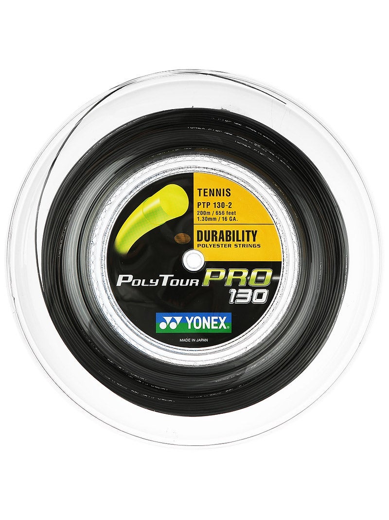 12 M for one Racquet Yonex Poly Tour Pro 1.25 Yellow string cut from reel 