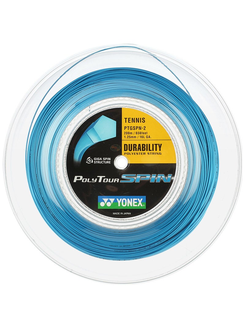 cobalt-blau 1,25 mm Yonex Poly Tour SPIN 0,41 EUR/m 200m Rolle 
