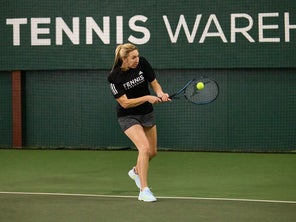 Image of a Playtester Hitting a Backhand