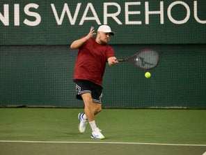 Image of a Playtester Hitting a Forehand