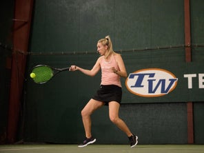 Image of a Playtester Hitting a Forehand