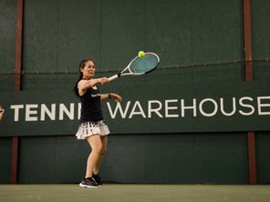 Image of a Playtester Hitting a Backhand