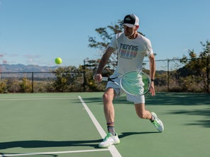 Image of a Playtester Hitting a Backhand