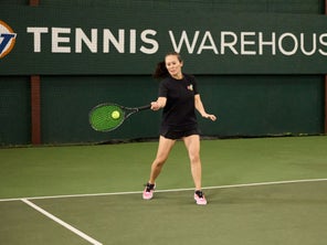 Image of a Playtester Hitting a Forehand