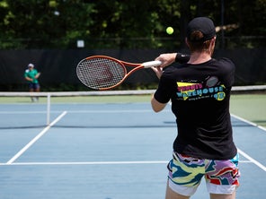 Image of Playtester hitting a Forehand Return