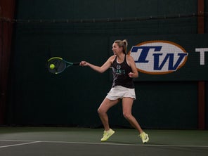 Image of a Playtester Hitting a Forehand