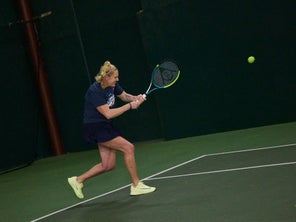 Image of a Playtester Hitting a Backhand