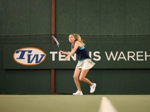 Image of a Playtester Hitting a Forehand