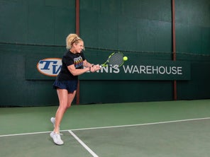 Image of a Playtester Hitting a Backhand