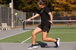 Image of a Playtester Hitting a Backhand