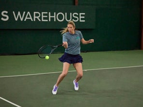 Playtester Hitting a Forehand