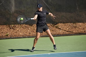 Image of a Playtester Hitting a Forehand