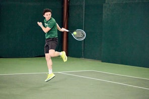 Image of a Playtester Hitting a Backhand