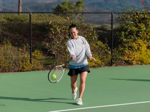 Image of a Playtester Hitting a Forehand