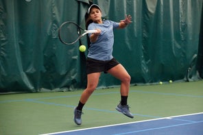 Image of a Playtester Hitting a Forehand