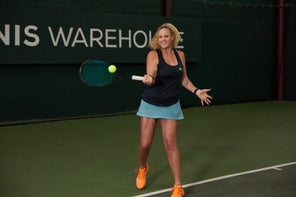 Image of a Playtester Hitting a Forehand