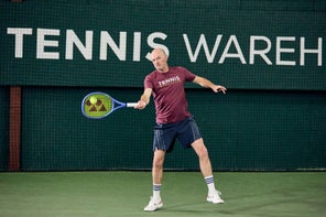 Image of a Playtester Hitting a Forehand
