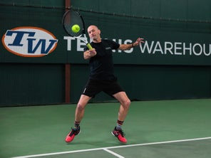 Image of a Playtester Hitting a Forehand