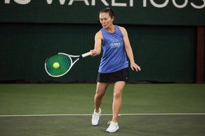 Image of a Playtester Hitting a Forehand