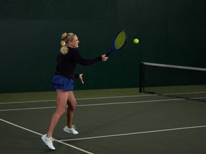 Image of a Playtester Hitting a Forehand