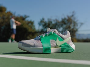 Image of a Pair of Tennis Shoes on Court