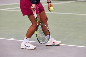 Image of a Closeup of a Playtester about to Serve