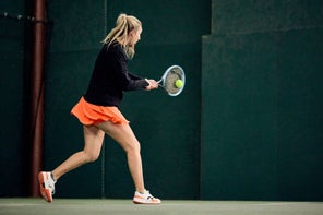Image of a Playtester Hitting a Backhand