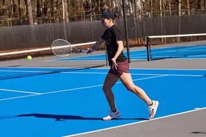 Image of a Playtester Hitting a Backhand