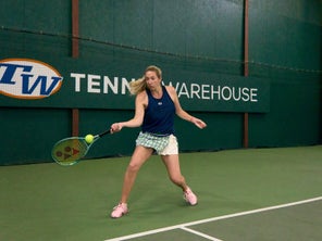 Image of Playtester Hitting a Forehand