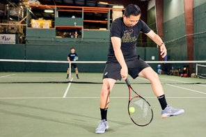 Image of a TW playtester hitting a "tweener."