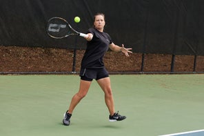 Image of Playtester Hitting a Forehand